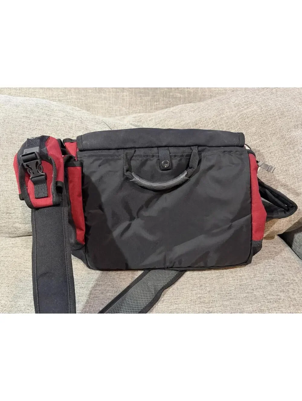 Vintage LL Bean Messenger Bag Color Block Pockets Adjustable Strap